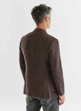 Casualowa marynarka męska w pepitkę 