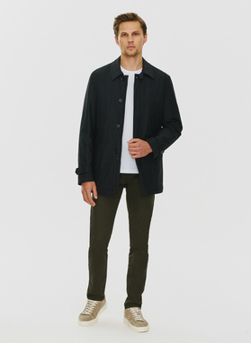 Przejściowy płaszcz męski w kolorze czarnym