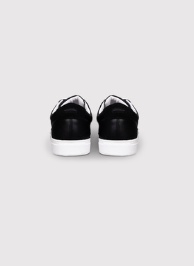 Skórzane czarne sneakersy męskie