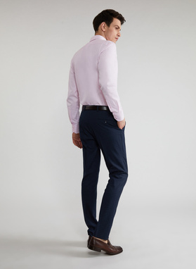 Granatowe spodnie garniturowe P21WF-6G-073-G-S