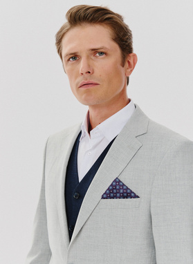 Marynarka garniturowa w kolorze jasnoszarym