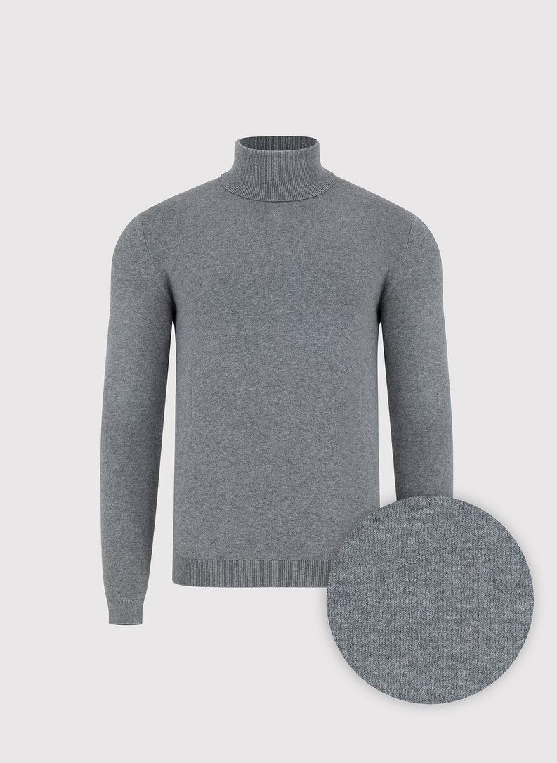 Szary golf męski