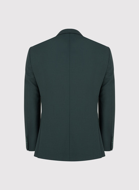 Gładki zielony garnitur męski