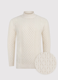 Beżowy sweter męski