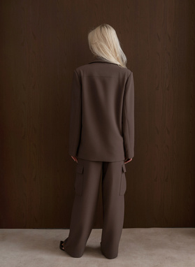 Spodnie damskie HIGH SOCIETY PANTS brązowe