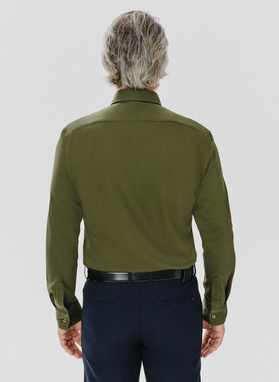 Zielona bawełniana koszula męska