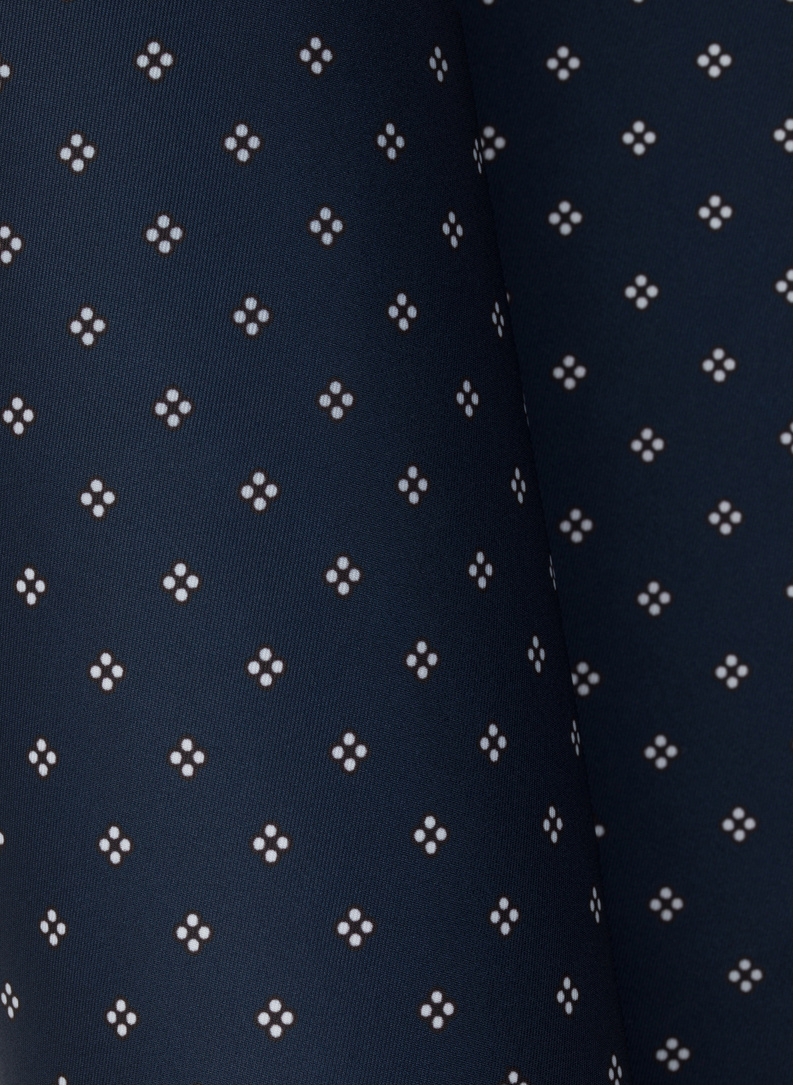 Granatowa poszetka męska w biały drobny wzór