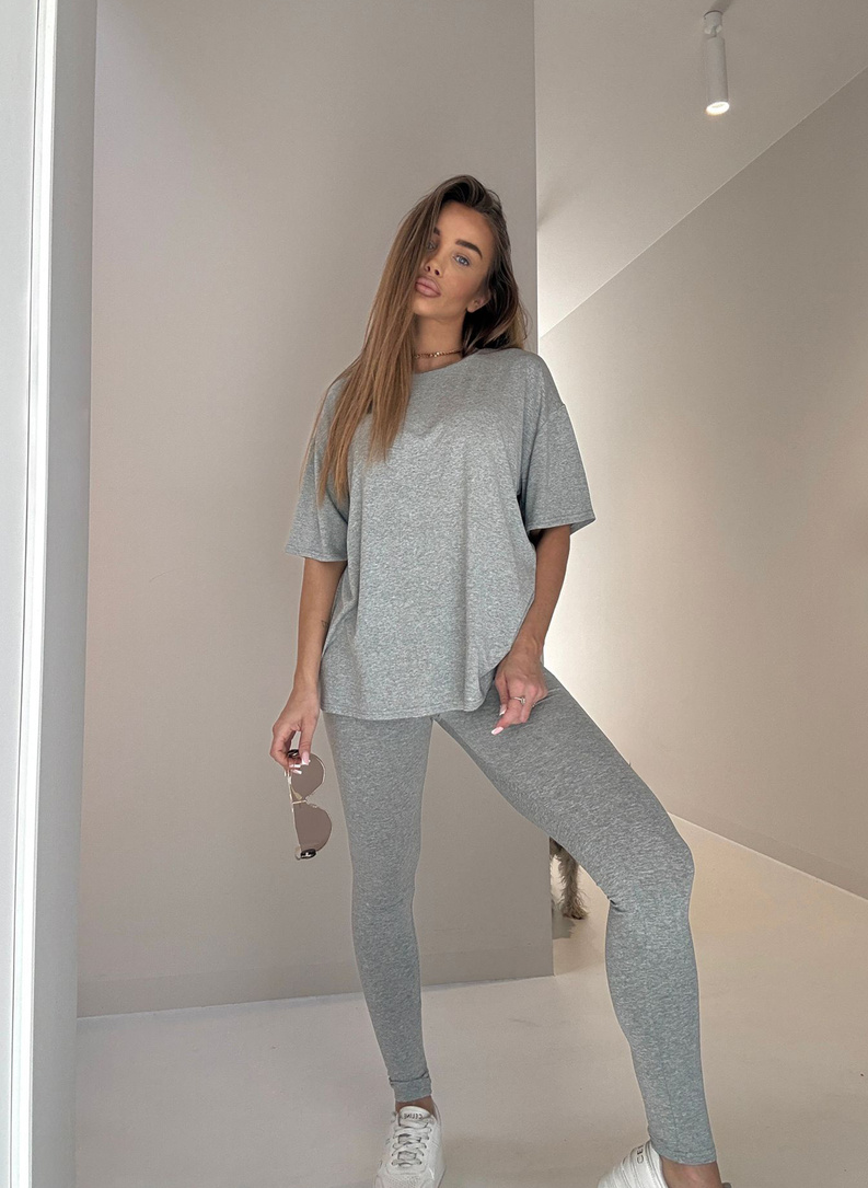 Komplet damski SARA DROP jasnoszary