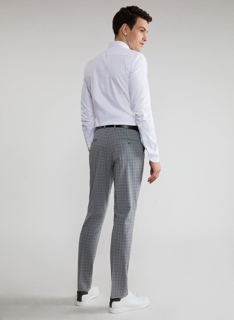 Szare spodnie garniturowe P22SF-6G-008-S-S