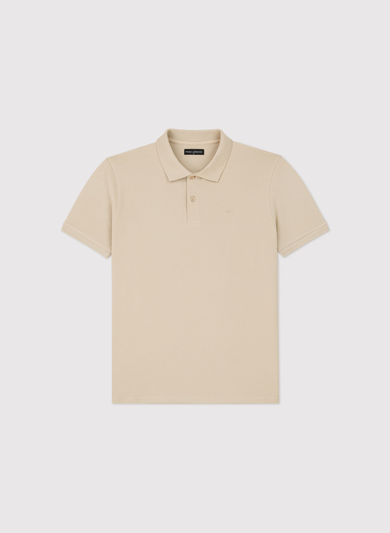 Beżowa polówka męska