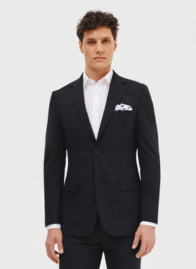 Granatowa marynarka garniturowa