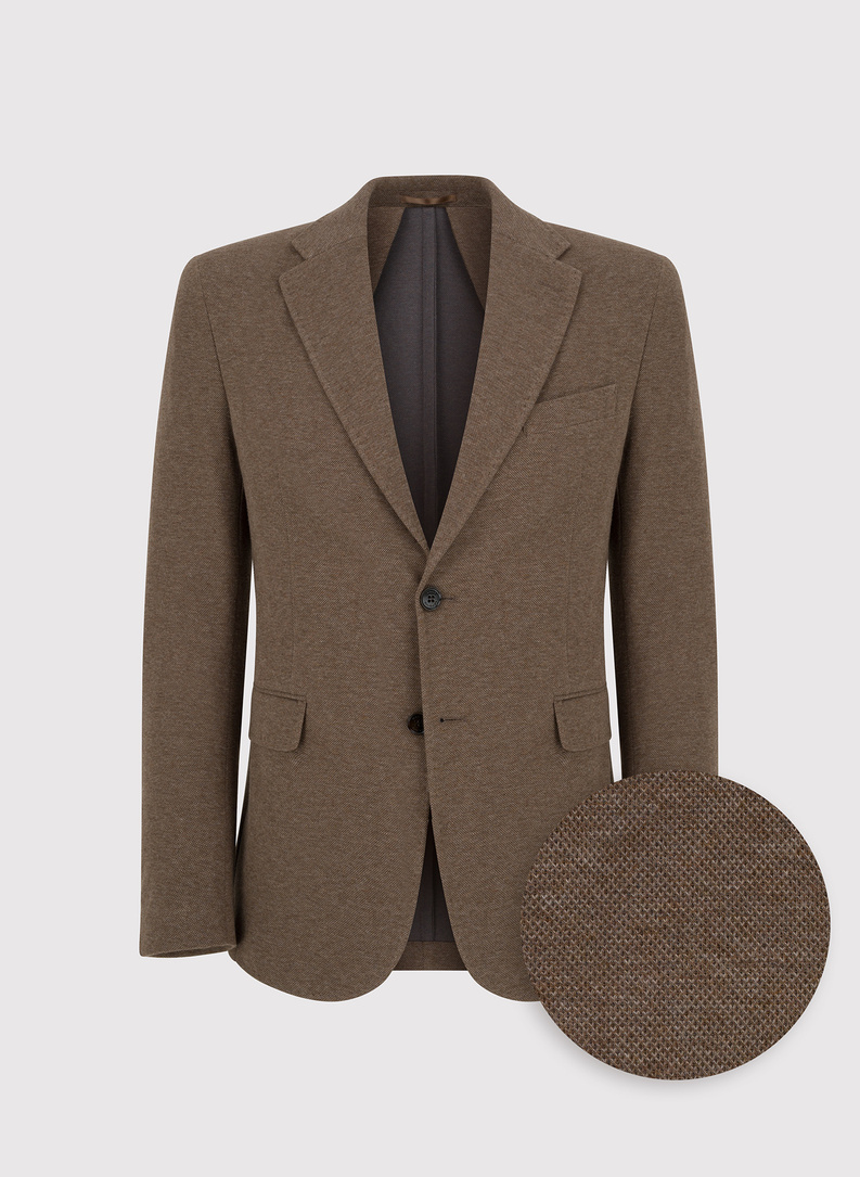 Brązowa marynarka z dzianiny