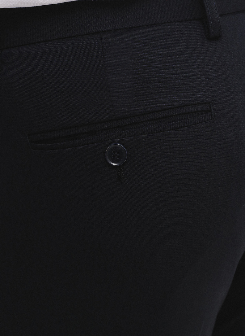 Granatowe spodnie garniturowe