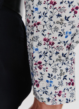 Koszula męska w kwiatowy wzór długi rękaw