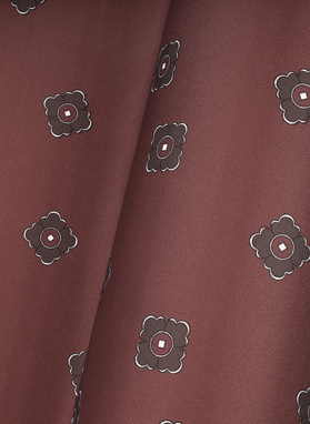 Wzorzysta brązowa poszetka męska