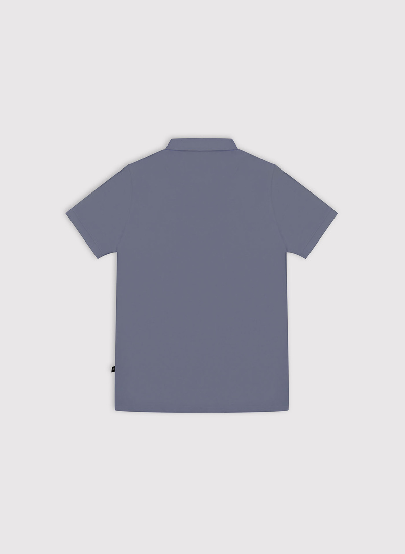 Niebieski t-shirt polo z bawełny