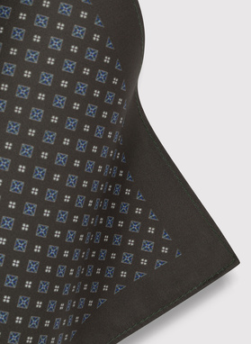 Brązowa poszetka męska z drobny wzór