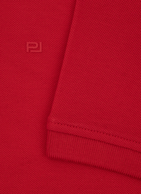 Czerwone bawełniane polo męskie