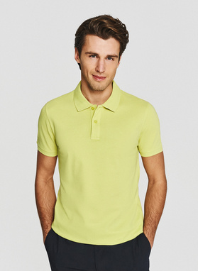 Zielone bawełniane polo męskie