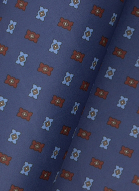 Granatowa poszetka męska w kolorowy mikrowzór