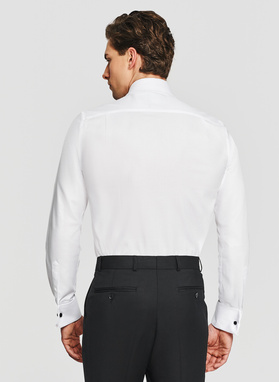 Biała koszula męska na spinki