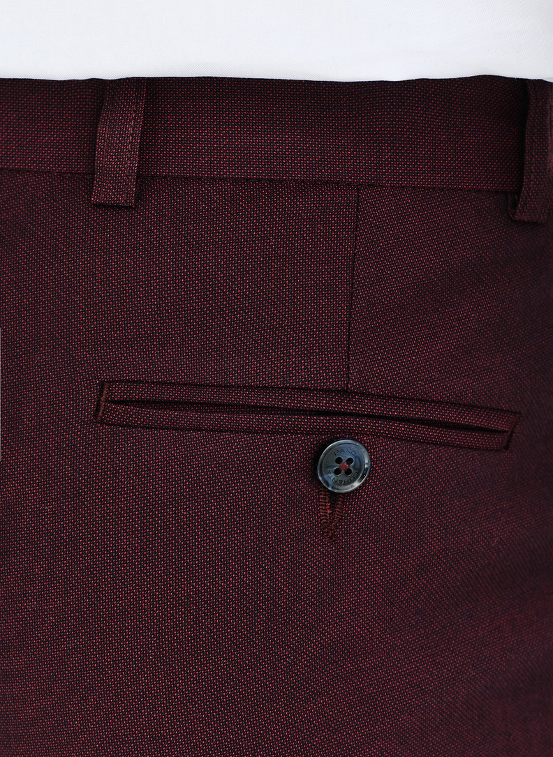 Bordowe spodnie ganiturowe