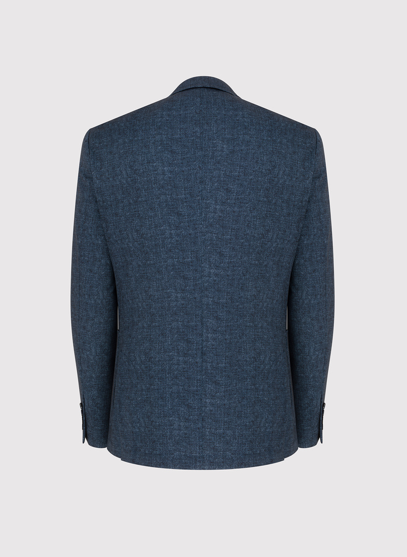 Granatowa marynarka męska melanż