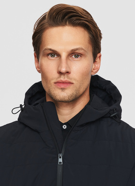 Granatowa krótka kurtka męska