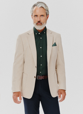 Casualowa marynarka męska w kolorze beżowym