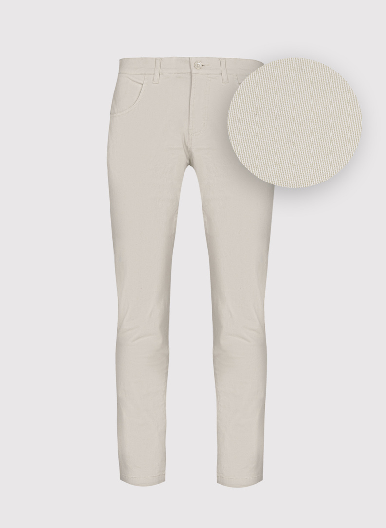 Jasnobeżowe spodnie casual 