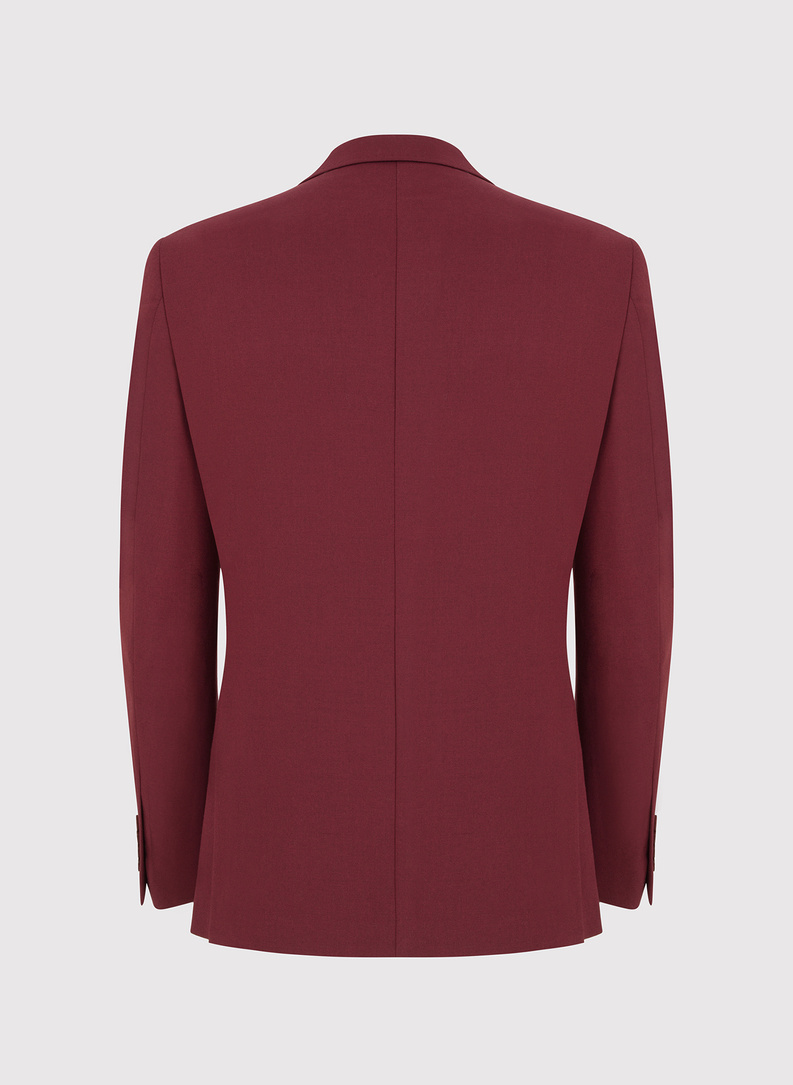 Czerwona gładka marynarka męska