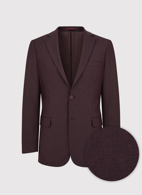 Dwuczęściowy garnitur męski w kolorze burgundowym