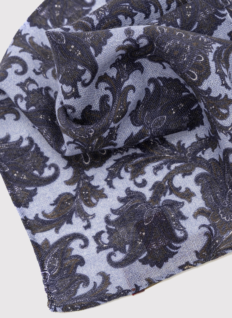 Niebieska poszetka męska paisley