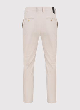 Beżowe gładkie spodnie męskie chino