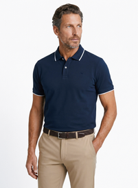 Granatowy t-shirt polo