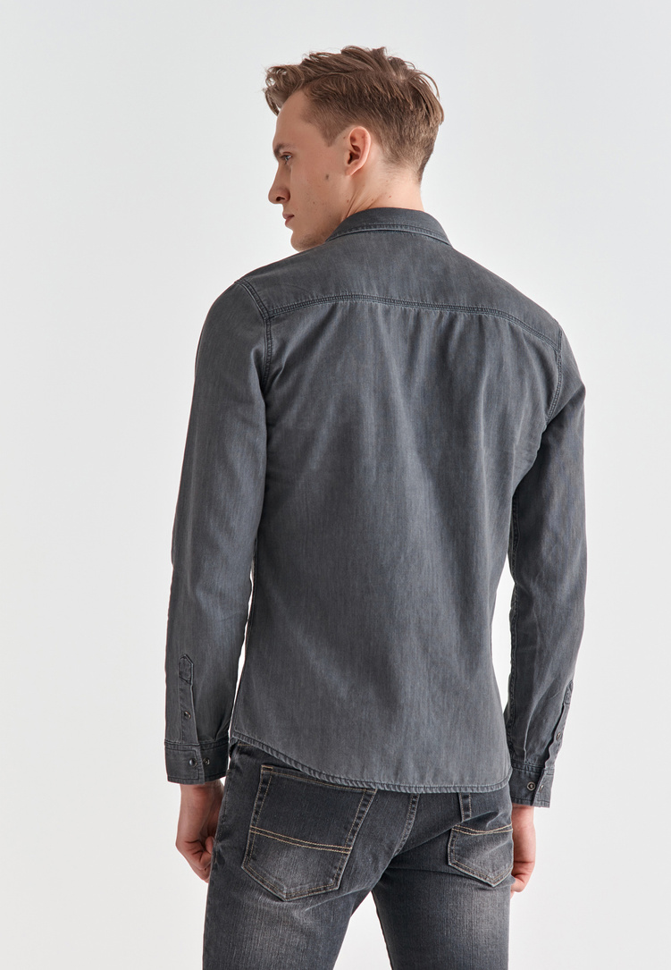 Koszula jeansowa P21WF-1X-128-L