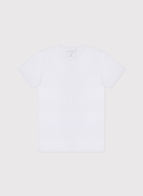 Biały gładki t-shirt męski