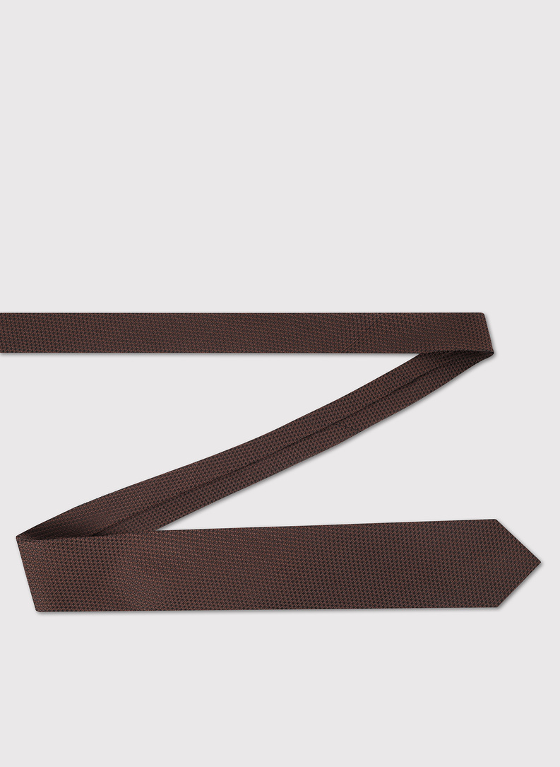 Jedwabny brązowy krawat