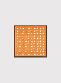 Pomarańczowa poszetka w kotki