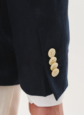 Lniana marynarka dwurzędowa