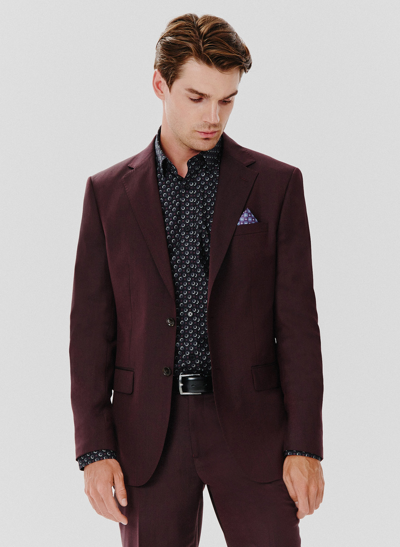 Marynarka garniturowa w kolorze burgundowym