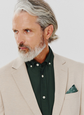 Casualowa marynarka męska w kolorze beżowym