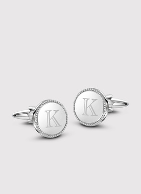 Srebrne spinki do mankietów