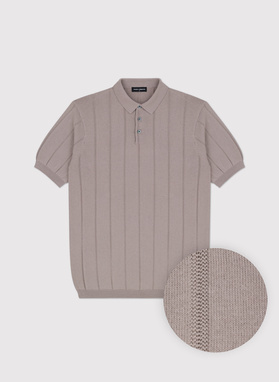 Swetrowe polo w kolorze szaro beżowym