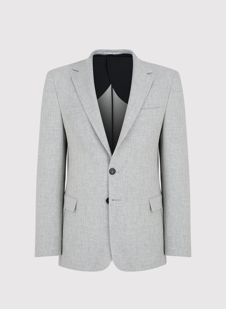 Szara marynarka męska z odpinaną podpinką