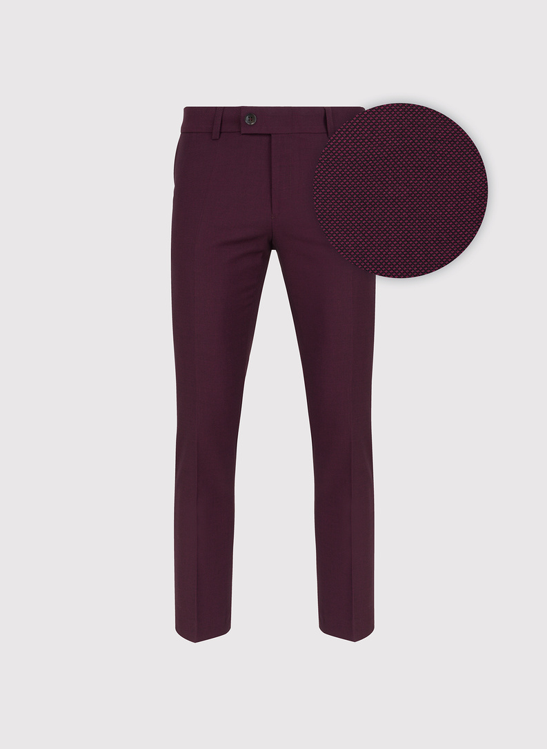 Bordowe spodnie ganiturowe