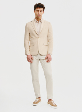 Jasna marynarka męska w pepitkę