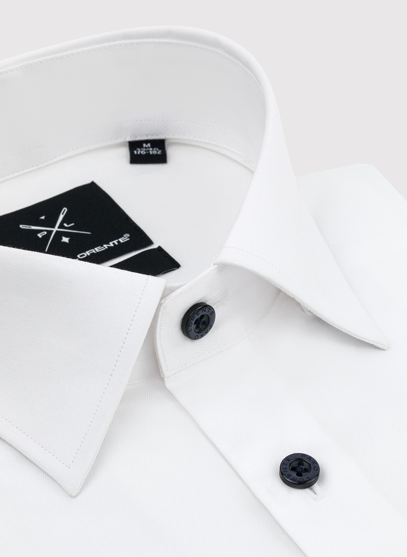 Gładka bawełniana koszula męska długi rękaw