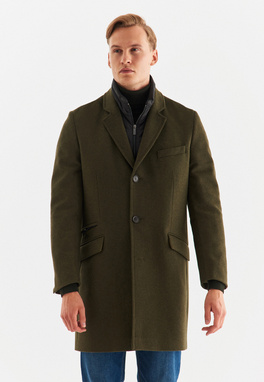 Płaszcz męski zielony P22WF-7X-009-Z-0