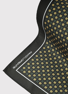 Poszetka męska ciemnobrązowa w kwiatki